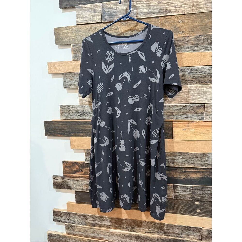 Gudrun Sjoden grey cotton dress size Small